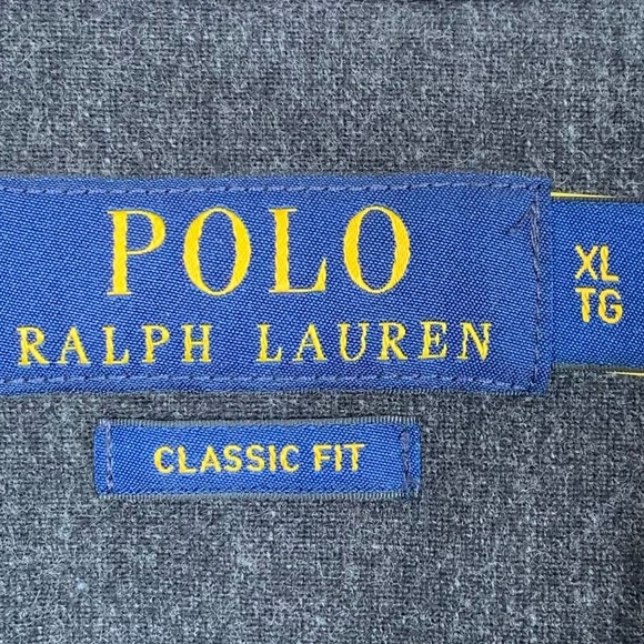 Polo by Ralph Lauren Heather Charcoal Gray Flannel Classic Fit Shirt - Picture 6 of 6
